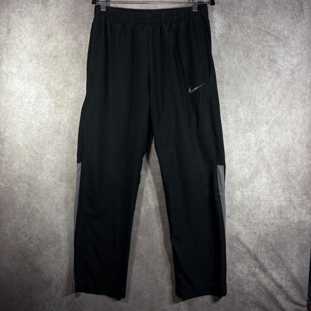 Nike Pants Mens Size Large Black Dri-Fit Training Athletic Track Gym Active